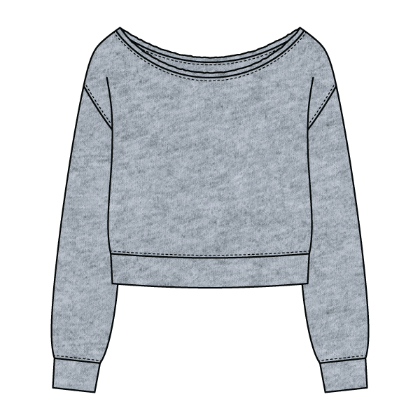 Daydream Off Shoulder Sweatshirt Cropped – The Collegiate Lineup