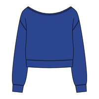 Daydream Off Shoulder Sweatshirt Cropped - The Collegiate Lineup