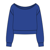 Daydream Off Shoulder Sweatshirt Cropped - The Collegiate Lineup