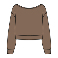 Daydream Off Shoulder Sweatshirt Cropped - The Collegiate Lineup