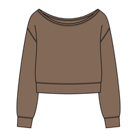 Daydream Off Shoulder Sweatshirt Cropped - The Collegiate Lineup