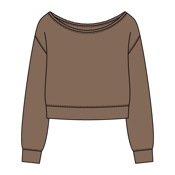 Daydream Off Shoulder Sweatshirt Cropped - The Collegiate Lineup