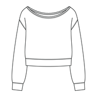 Daydream Off Shoulder Sweatshirt Cropped