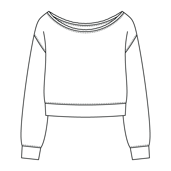 Daydream Off Shoulder Sweatshirt Cropped