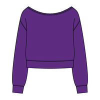 Daydream Off Shoulder Sweatshirt Cropped - The Collegiate Lineup