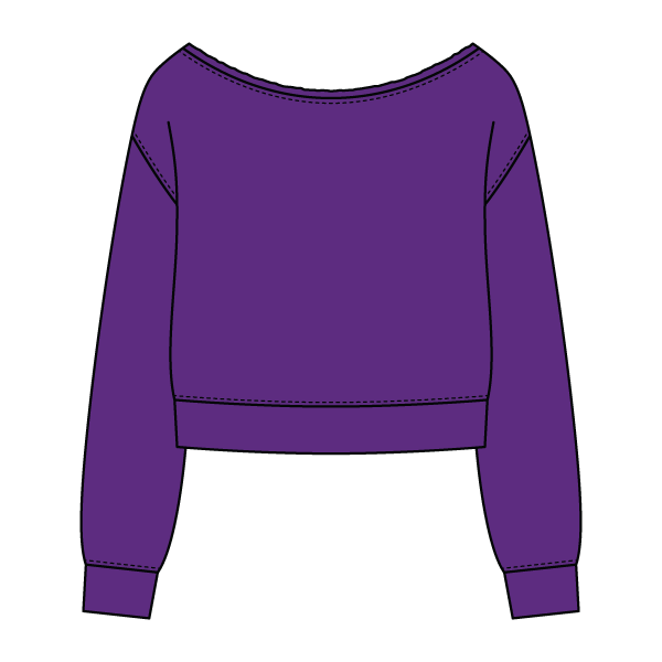 Daydream Off Shoulder Sweatshirt Cropped - The Collegiate Lineup