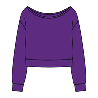Daydream Off Shoulder Sweatshirt Cropped - The Collegiate Lineup