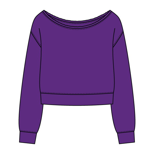 Daydream Off Shoulder Sweatshirt Cropped - The Collegiate Lineup