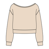 Daydream Off Shoulder Sweatshirt Cropped - The Collegiate Lineup