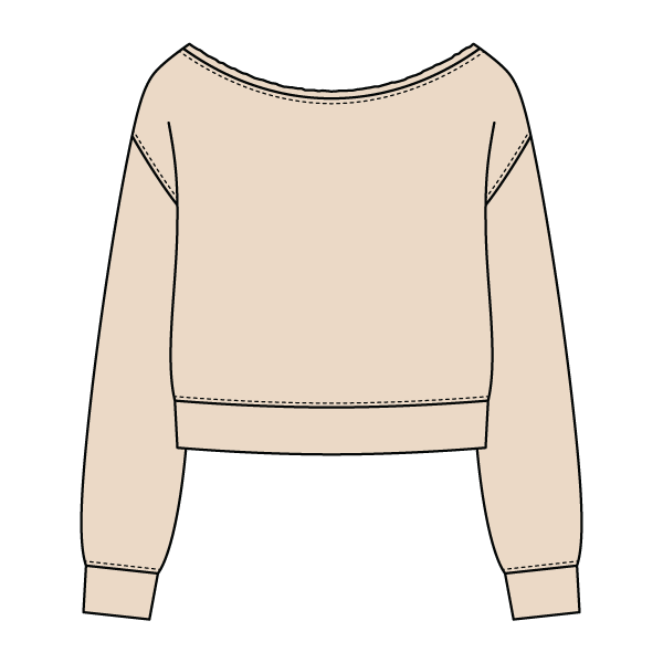 Daydream Off Shoulder Sweatshirt Cropped - The Collegiate Lineup