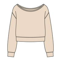 Daydream Off Shoulder Sweatshirt Cropped - The Collegiate Lineup