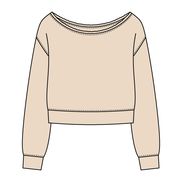 Daydream Off Shoulder Sweatshirt Cropped - The Collegiate Lineup