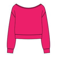 Daydream Off Shoulder Sweatshirt Cropped - The Collegiate Lineup
