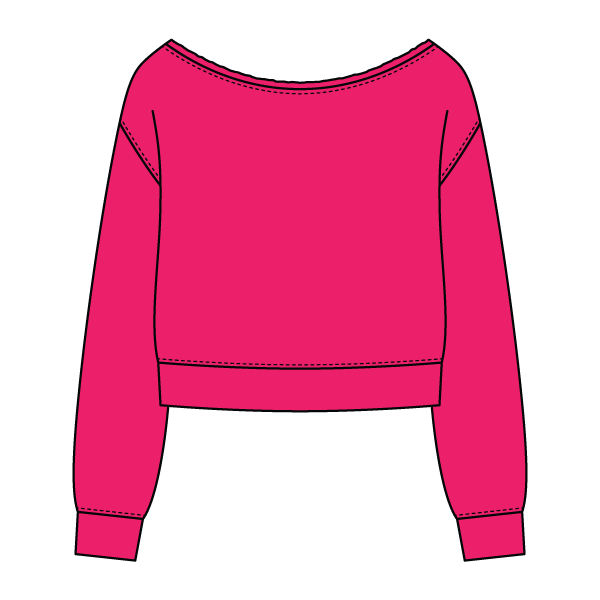 Daydream Off Shoulder Sweatshirt Cropped - The Collegiate Lineup