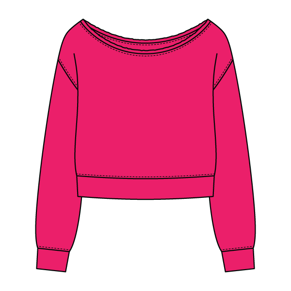 Daydream Off Shoulder Sweatshirt Cropped - The Collegiate Lineup