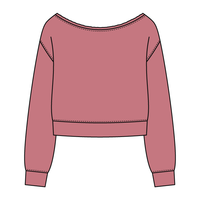 Daydream Off Shoulder Sweatshirt Cropped - The Collegiate Lineup