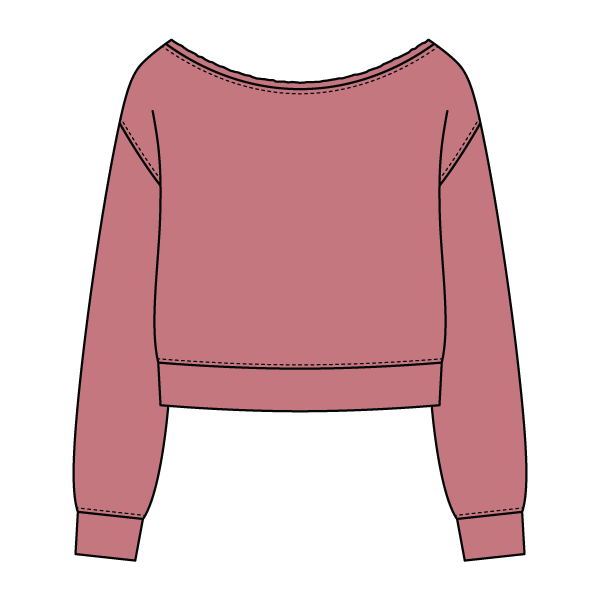 Daydream Off Shoulder Sweatshirt Cropped - The Collegiate Lineup