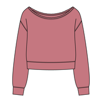 Daydream Off Shoulder Sweatshirt Cropped - The Collegiate Lineup