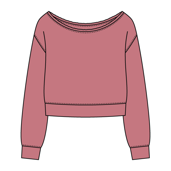Daydream Off Shoulder Sweatshirt Cropped - The Collegiate Lineup