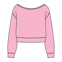 Daydream Off Shoulder Sweatshirt Cropped - The Collegiate Lineup