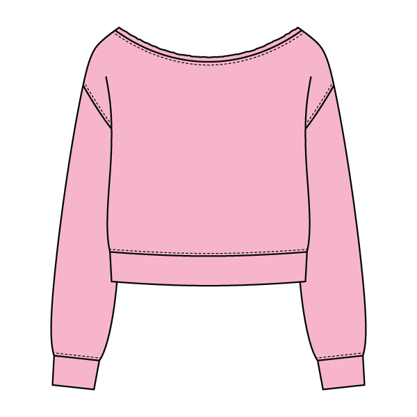 Daydream Off Shoulder Sweatshirt Cropped - The Collegiate Lineup