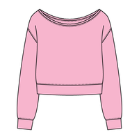Daydream Off Shoulder Sweatshirt Cropped - The Collegiate Lineup
