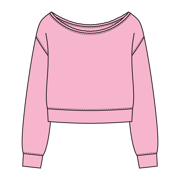 Daydream Off Shoulder Sweatshirt Cropped - The Collegiate Lineup