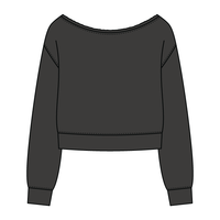 Daydream Off Shoulder Sweatshirt Cropped - The Collegiate Lineup