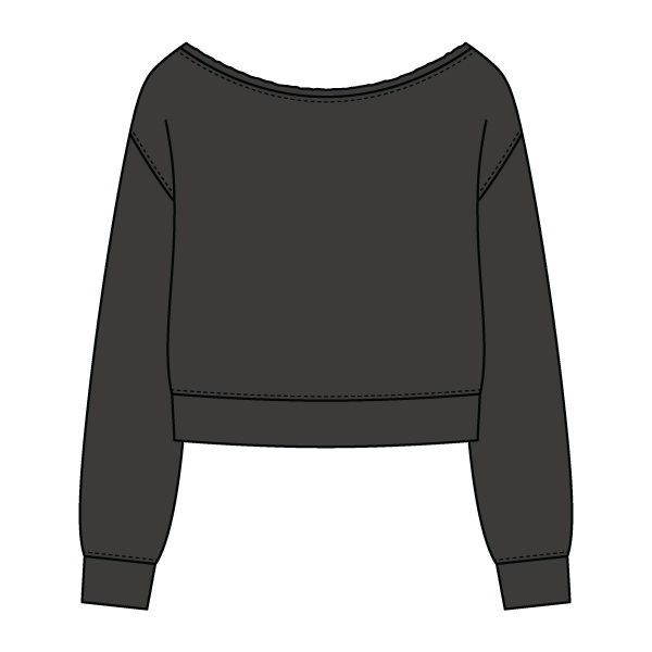 Daydream Off Shoulder Sweatshirt Cropped - The Collegiate Lineup