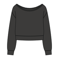 Daydream Off Shoulder Sweatshirt Cropped - The Collegiate Lineup