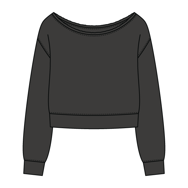 Daydream Off Shoulder Sweatshirt Cropped - The Collegiate Lineup