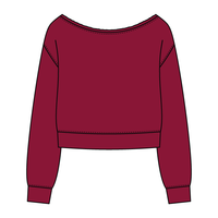 Daydream Off Shoulder Sweatshirt Cropped - The Collegiate Lineup