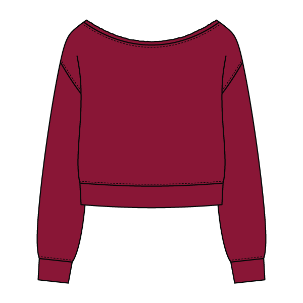 Daydream Off Shoulder Sweatshirt Cropped - The Collegiate Lineup