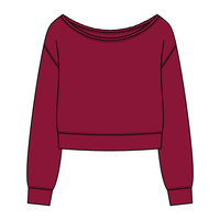 Daydream Off Shoulder Sweatshirt Cropped - The Collegiate Lineup