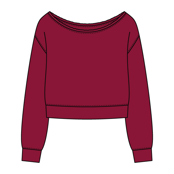 Daydream Off Shoulder Sweatshirt Cropped - The Collegiate Lineup