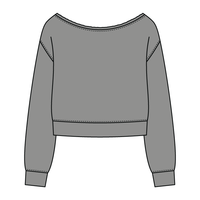 Daydream Off Shoulder Sweatshirt Cropped - The Collegiate Lineup