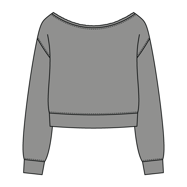 Daydream Off Shoulder Sweatshirt Cropped - The Collegiate Lineup