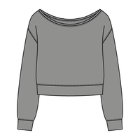 Daydream Off Shoulder Sweatshirt Cropped - The Collegiate Lineup