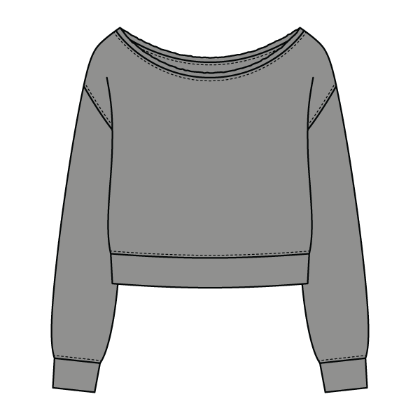 Daydream Off Shoulder Sweatshirt Cropped - The Collegiate Lineup