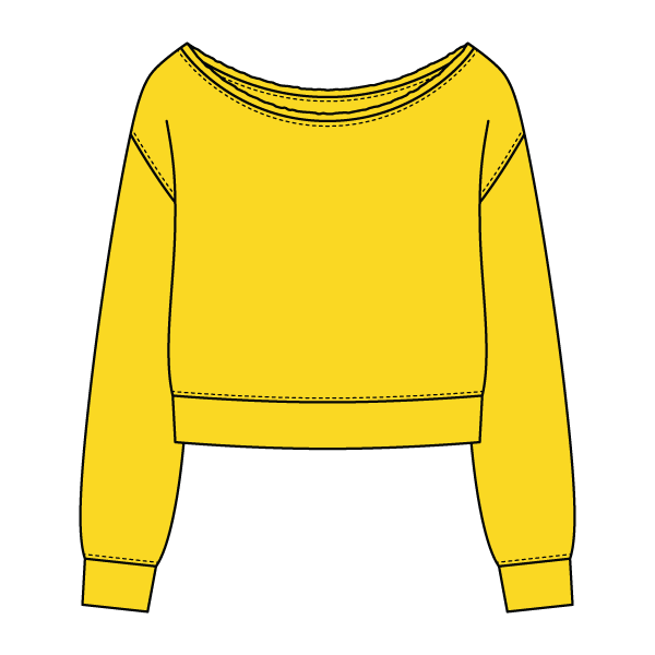 Daydream Off Shoulder Sweatshirt Cropped - The Collegiate Lineup