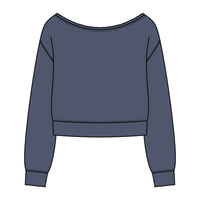 Daydream Off Shoulder Sweatshirt Cropped - The Collegiate Lineup