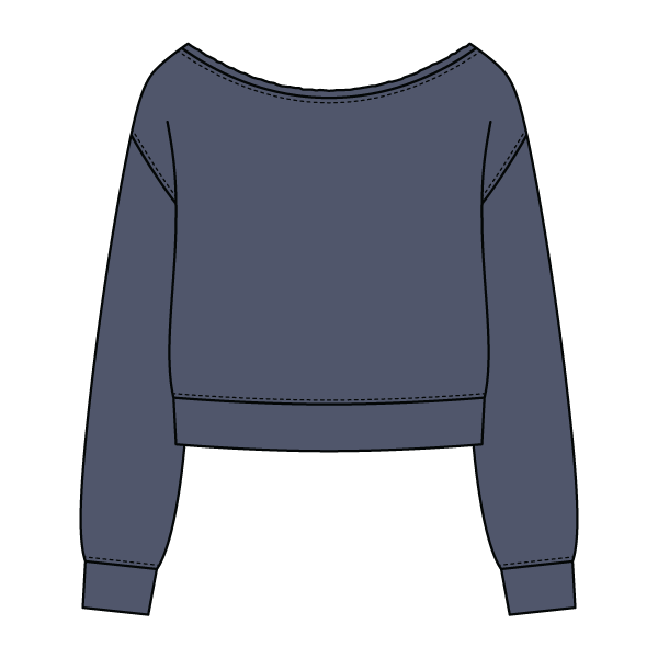 Daydream Off Shoulder Sweatshirt Cropped - The Collegiate Lineup
