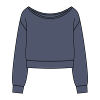 Daydream Off Shoulder Sweatshirt Cropped - The Collegiate Lineup