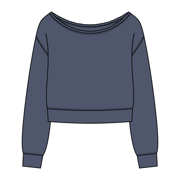 Daydream Off Shoulder Sweatshirt Cropped - The Collegiate Lineup