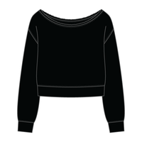 Daydream Off Shoulder Sweatshirt Cropped - The Collegiate Lineup