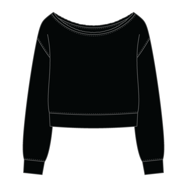 Daydream Off Shoulder Sweatshirt Cropped - The Collegiate Lineup