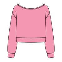 Daydream Off Shoulder Sweatshirt Cropped - The Collegiate Lineup