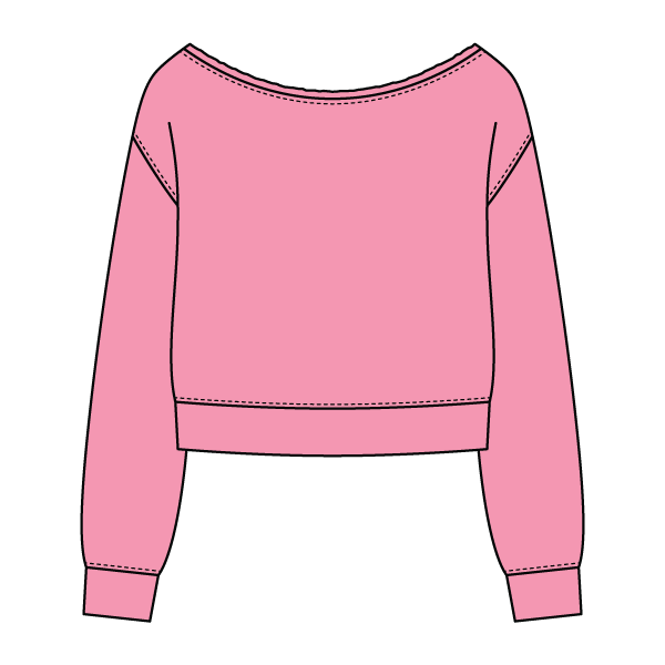 Daydream Off Shoulder Sweatshirt Cropped - The Collegiate Lineup