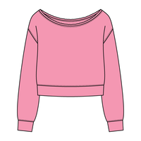 Daydream Off Shoulder Sweatshirt Cropped - The Collegiate Lineup