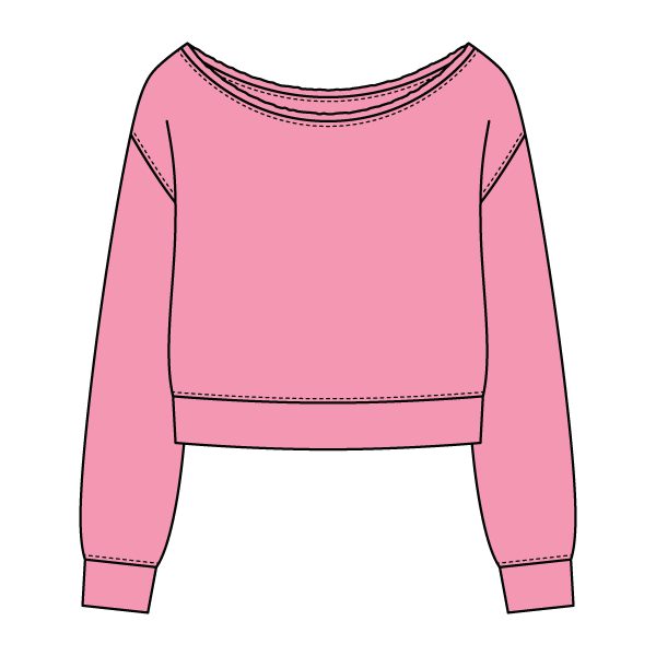 Daydream Off Shoulder Sweatshirt Cropped - The Collegiate Lineup